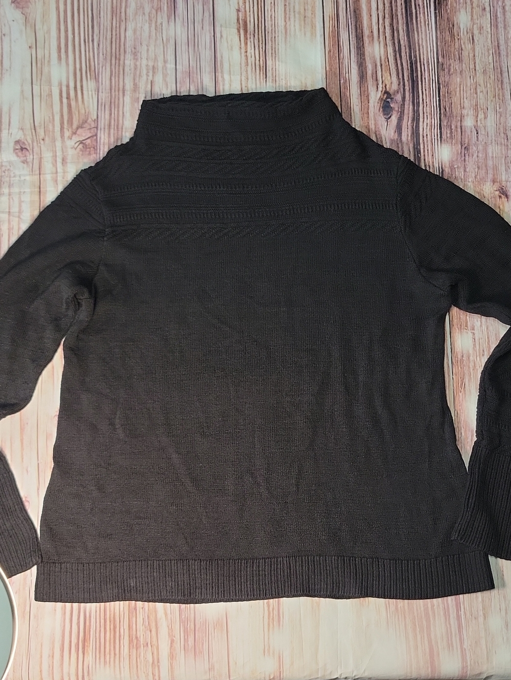 Sympli Black Long Sleeve Knit Sweater (M)